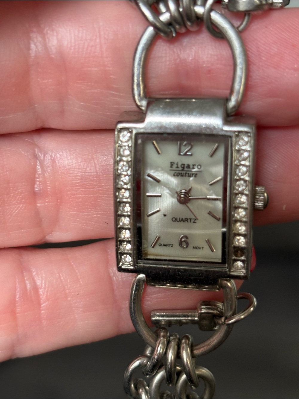 Silver Tone Crystal Women's Bracelet Watch - Silver